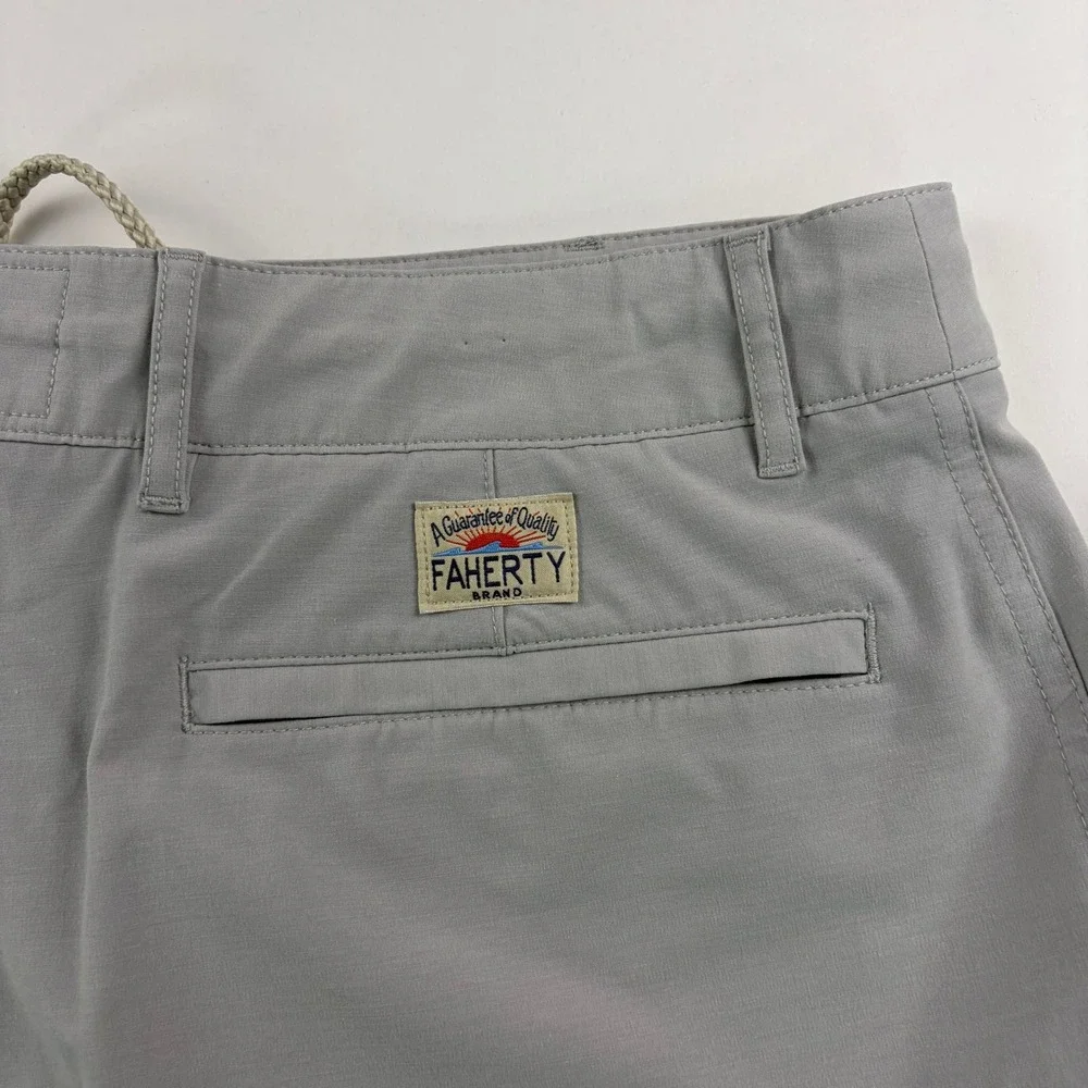 Faherty All Day Shorts Mens 30 Light Gray Hybrid Quick Dry Stretch 9